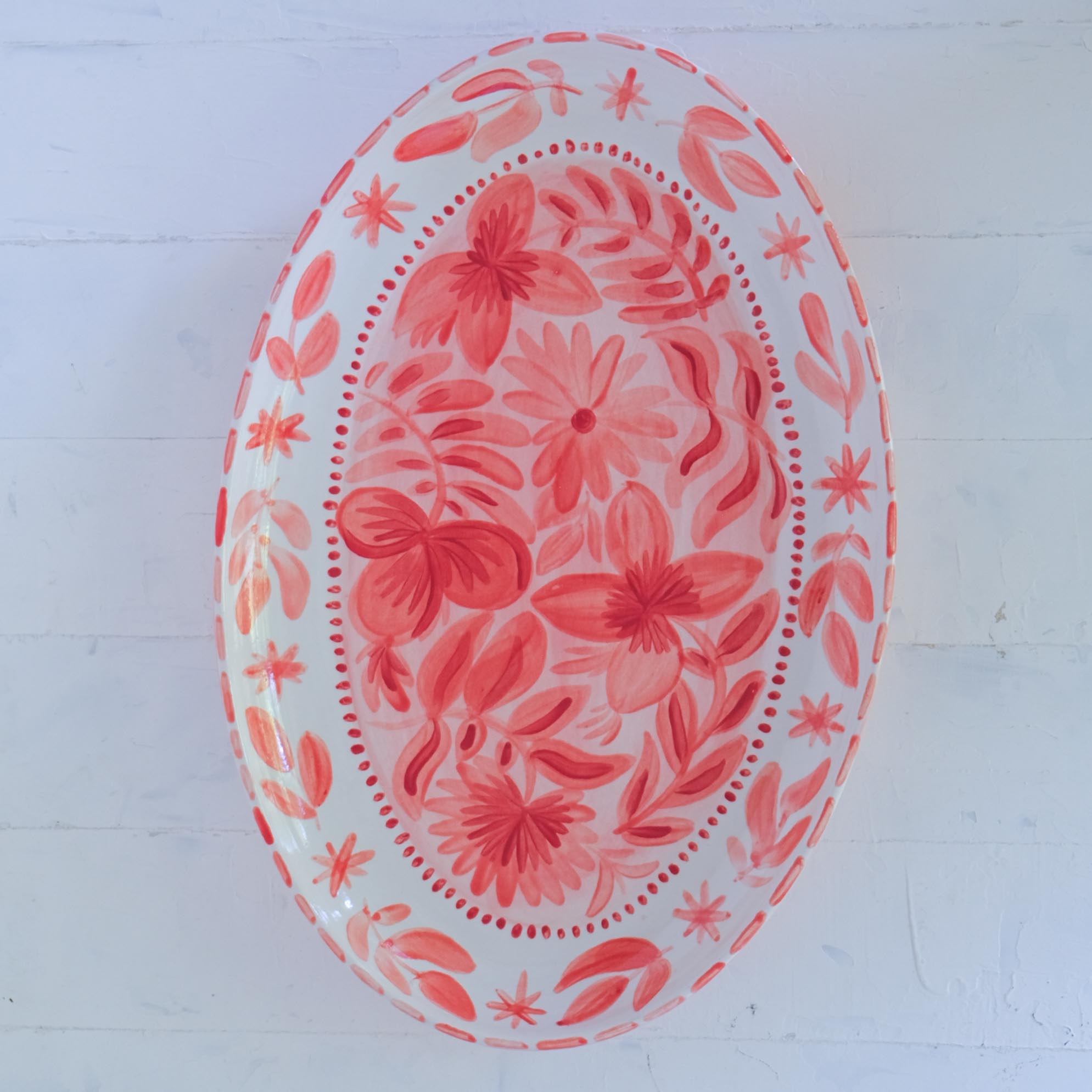 Fuente Ovalada Rosada