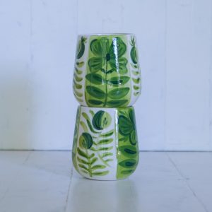 Pack vasos cerámica verde