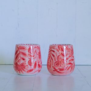Pack vasos cerámica rosados